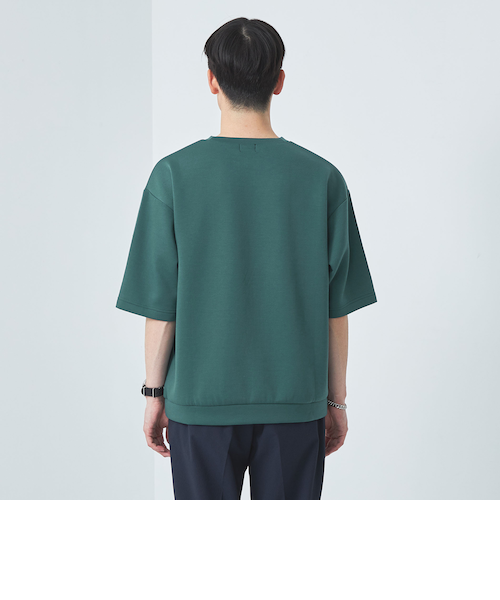 Immatereal イマテリアル　クルーネックボタンカットソー ツイル ダンボール クルーネック カットソー｜ユナイテッド
