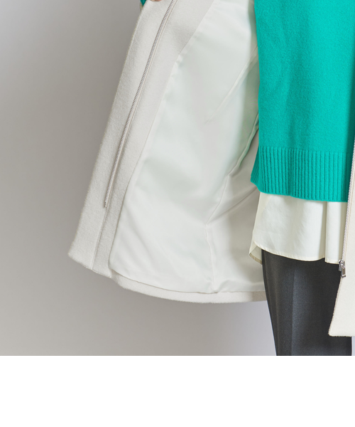 ウールブレンド ノーカラーミドルコート｜ユナイテッドアローズ