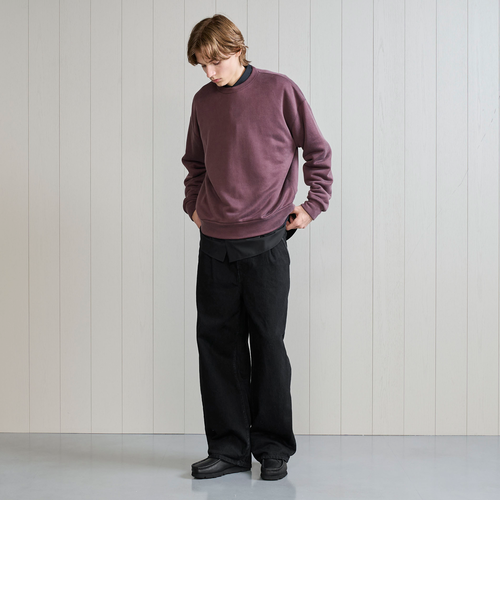 H＞ブラックデニム 1プリーツ バギーパンツ｜ユナイテッドアローズ