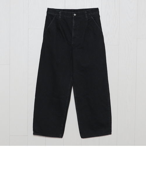 H＞ブラックデニム 1プリーツ バギーパンツ｜ユナイテッドアローズ