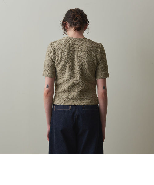 【美品】Steven Alanシュリンクジャージーハーフスリーブカーディガン BEAUTY&YOUTH UNITED ARROWS｜<Steven Alan>シュリンク