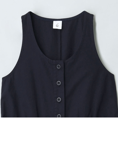 ＜6(ROKU)＞コットン ベルト オールインワン 6（ロク）の「＜6(ROKU)＞コットン ベルト オールインワン