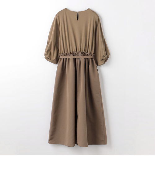 美品◎ユナイテッドアローズ　ドッキングワンピース 袖タック ドッキング ワンピース