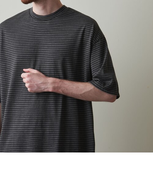 Steven Alan＞ ウール ボーダー ショートスリーブ Tシャツ -LOOSE