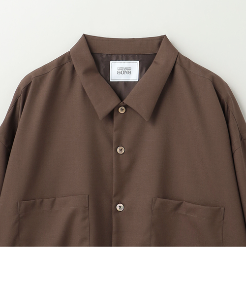 UNITED ARROWS & SONS TRO WOOL ほぼ新品 UNITED ARROWS & SONS＞ TRO WOOL BOXY SHIRT/シャツ｜ユナイテッド