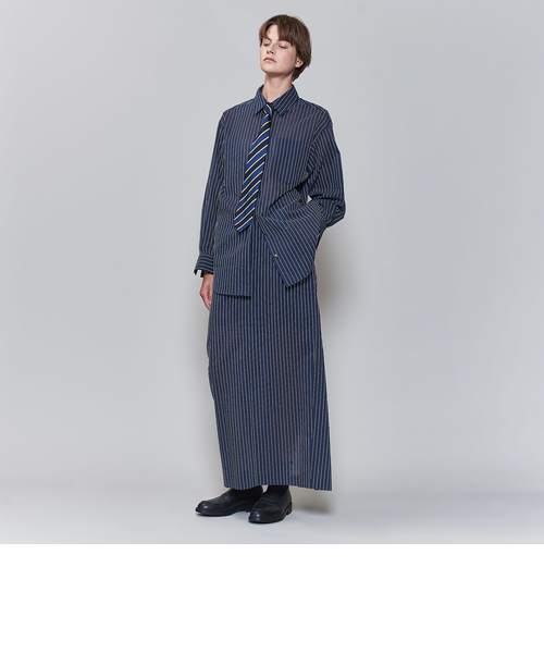 6 ROKU STRIPE LONG TIGHT SKIRT ロングスカート 6(ROKU)＞スケ ストライプ マキシスカート｜ユナイテッド
