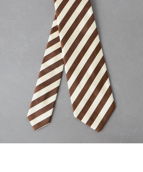 ブラウン レジメンタルストライプ ネクタイ｜ユナイテッド