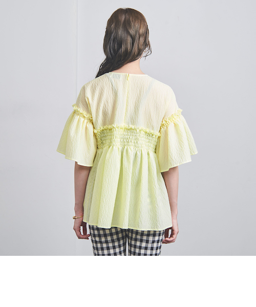 エアリージャカードシャーリングフレアスリーブ ブラウス UNITEDARROWS UNITED ARROWS LTD. OUTLET｜エアリージャカード シャーリング