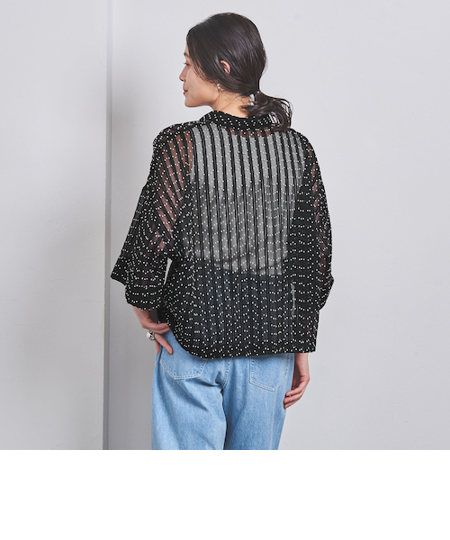 【極美品♡】ユナイテッドアローズ オーガンジー カフス ブラウス ドット 人気 UNITED ARROWS（ユナイテッドアローズ）の「オーガンジーカフス
