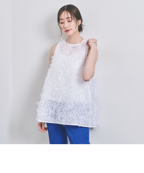 【新品】【未着用】ユナイテッドアローズ　カットジャガード　チュニック　ブラウス ヘアリー カットジャガード チュニック