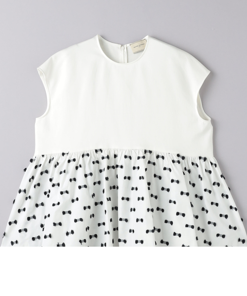 本日のみ！UNITED ARROWS リボン カットジャカードコンビブラウス UNITED ARROWS（ユナイテッドアローズ）の「リボン カットジャ