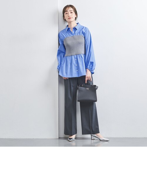 ニットビスチェ コンビ シャツ BLUE｜ユナイテッドアローズ 