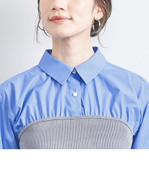 ニットビスチェ コンビ シャツ BLUE｜ユナイテッドアローズ 