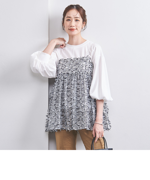 【win】UNITED ARROWS リボン カットジャカード ワンピース UNITED ARROWS（ユナイテッドアローズ）の「リボン カットジャカード