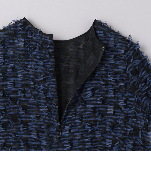 ［UNITED ARROWS］リボン カットジャカードショートスリーブ ブラウス リボン カットジャカード ショートスリーブ ブラウス