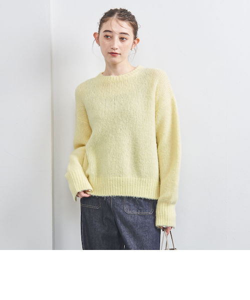 UNITED ARROWS アルパカ フラッフィー クルーネックニット イエロー 楽天市場】【SALE／50%OFF】フラッフィー クルーネック ニット UNITED