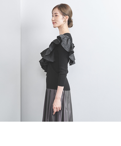 ジャカード フリル ビスチェ ニット｜ユナイテッドアローズ