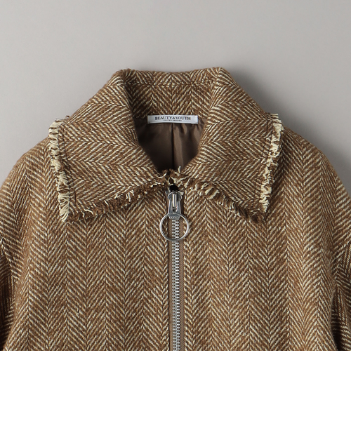 お値下げ【新品未使用】ユナイテッドアローズ ヘリンボーンツイードブルゾン 新品未使用☆ユナイテッドアローズ ヘリンボーンツイード ブルゾン