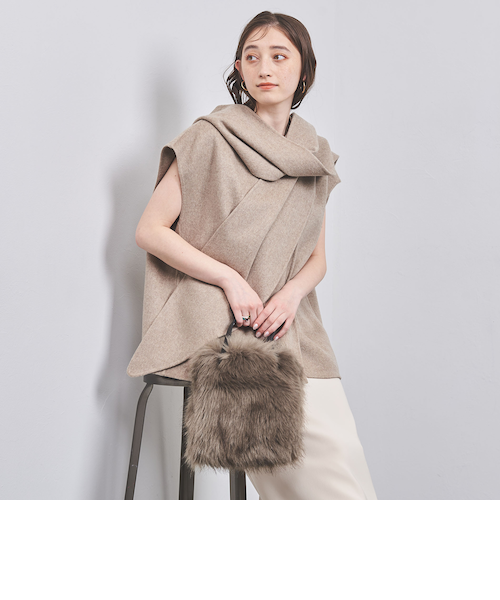 ビジューブローチ フェイクファー トートバッグ｜ユナイテッドアローズ