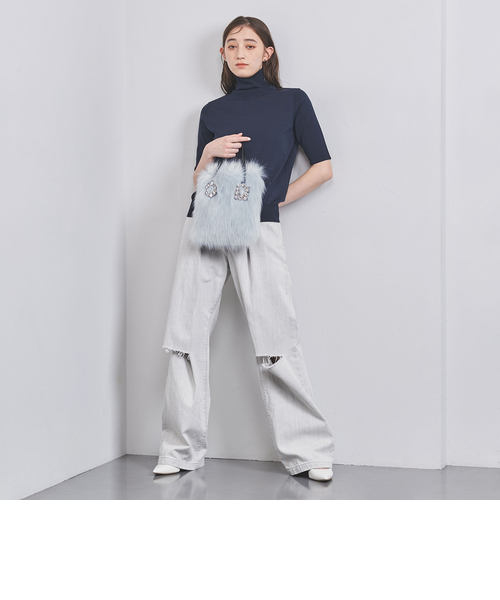 ビジューブローチ フェイクファー トートバッグ｜ユナイテッドアローズ