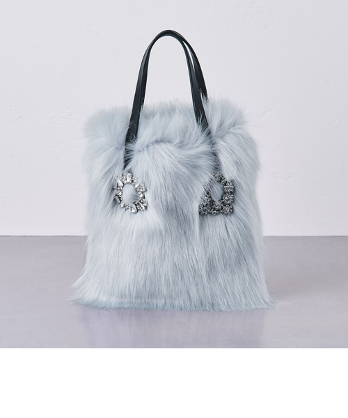 ビジューブローチ フェイクファー トートバッグ｜ユナイテッドアローズ