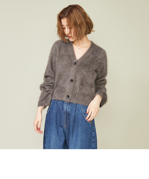 conte＞カシミヤ ファー Vネックカーディガン｜ユナイテッド