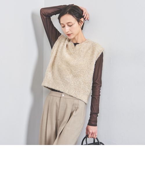 グリッターラメ ノースリーブ ニットベスト｜ユナイテッドアローズ