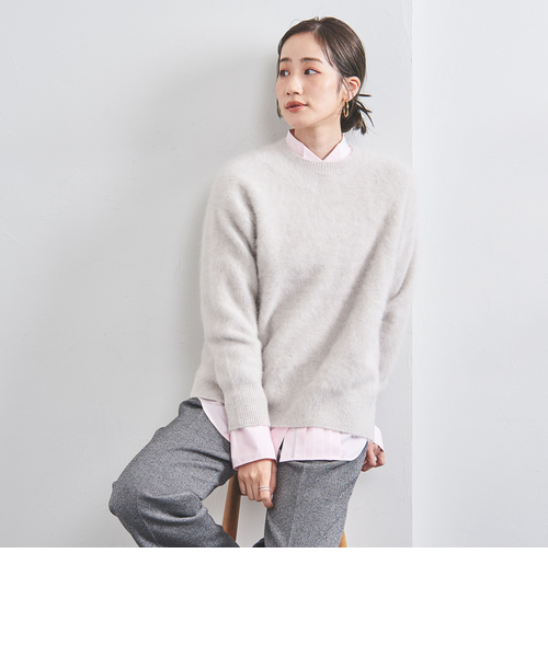 現行モデル/極美品★ユナイテッドアローズ フォックスカシミヤ クルーネックニット フォックスカシミヤ クルーネック ニット 24FW｜ユナイテッド