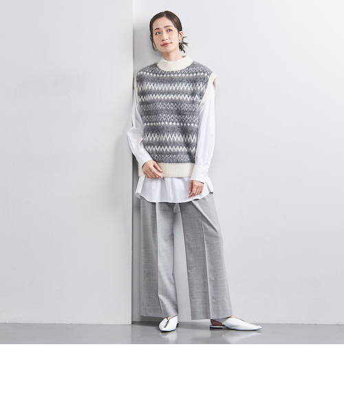 フォックスカシミヤ ジャカード ニットベスト｜ユナイテッドアローズ