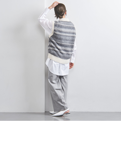フォックスカシミヤ ジャカード ニットベスト｜ユナイテッドアローズ