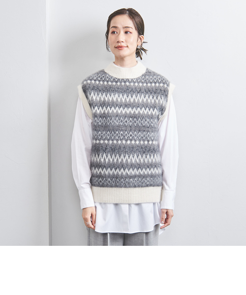 フォックスカシミヤ ジャカード ニットベスト｜ユナイテッドアローズ