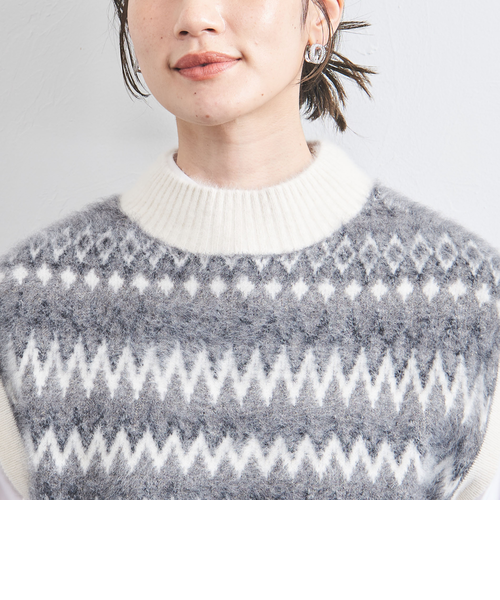 フォックスカシミヤ ジャカード ニットベスト｜ユナイテッドアローズ