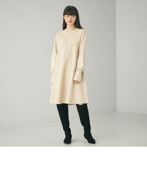 EMMEL REFINES＞EM Vキリカエ ミニ Aライン ワンピース