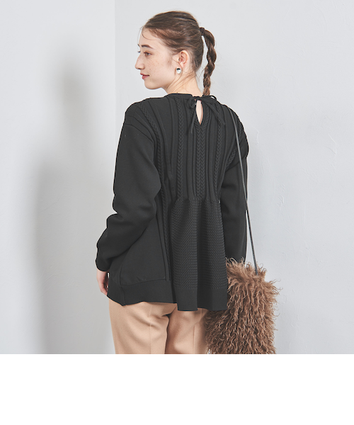 ケーブル ペプラム ロングスリーブ ニット｜ユナイテッドアローズ