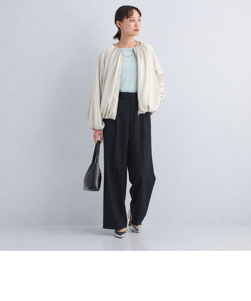 サテン ギャザー ノーカラー ブルゾン｜ユナイテッドアローズ