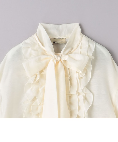 オーガンジー フリル＆ボウタイ ブラウス｜ユナイテッドアローズ