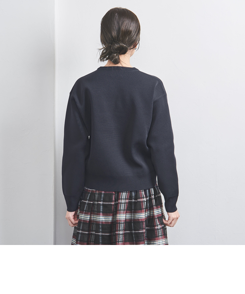 スウェットライク クルーネック ニットプルオーバー｜ユナイテッド