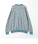 タテトビ ジャカード ボーダークルーネック ニット