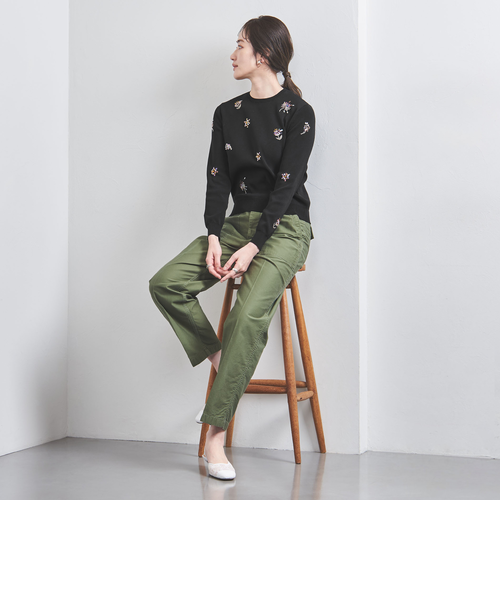 フラワー ビジュー ロングスリーブ ニット｜ユナイテッドアローズ