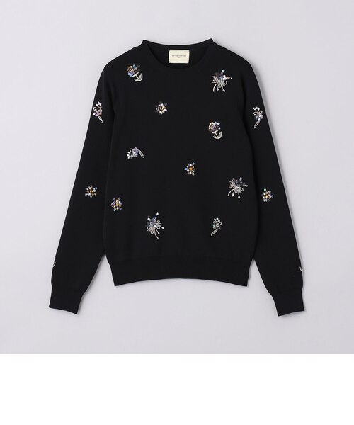フラワー ビジュー ロングスリーブ ニット｜ユナイテッドアローズ
