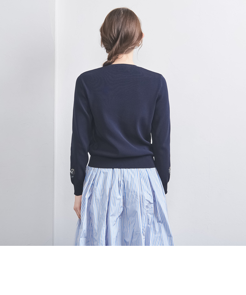 フラワー ビジュー ロングスリーブ ニット｜ユナイテッドアローズ