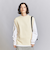コットンカシミヤミラノリブ ニットベスト -ウォッシャブル-