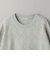 RHOMBUS パターン クルーネック ニット ‐ウォッシャブル‐