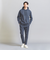 【WARDROBE SMART】ダブルニット ノープリーツ スラックス パンツ/セットアップ対応