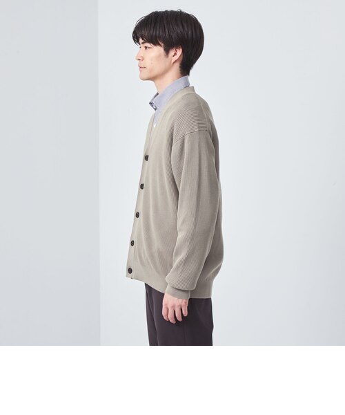 コットン　アゼ　Ｖネックカーディガン green label relaxing（グリーンレーベルリラクシング）の「コットン