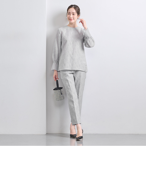 【美品】ユナイテッドアローズ ツートーン ジャカード ブラウス 38 ツートーン ジャガード ブラウス｜ユナイテッドアローズ アウトレット