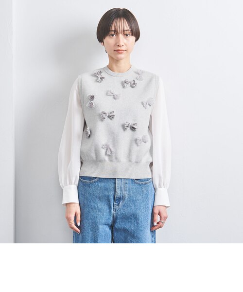 3D リボン クルーネック ベスト｜ユナイテッドアローズ アウトレットの  