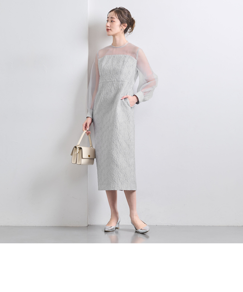 ツートーン ジャガード ワンピース 1083000007489_0704.jpg