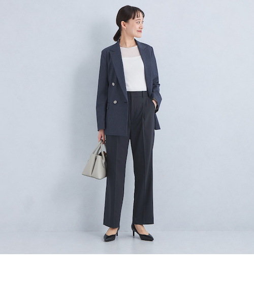 カチリラ ストレート パンツ -ウォッシャブル・ストレッチ・防