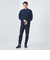 A+ ウォッシャブル アゼ モックネック ニット